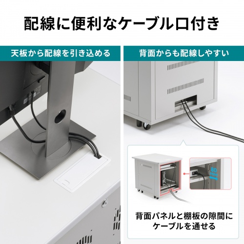 CP-SVD6080GY / 19インチマウント付きデスク（2ポスト・D800）