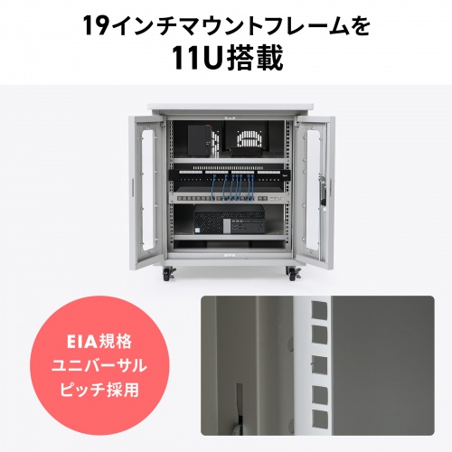 CP-SVD6080GY / 19インチマウント付きデスク（2ポスト・D800）