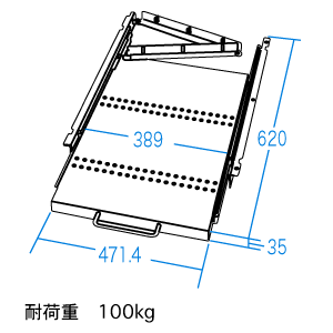 CP-SVHST / 重量物用スライド棚（ブラック）