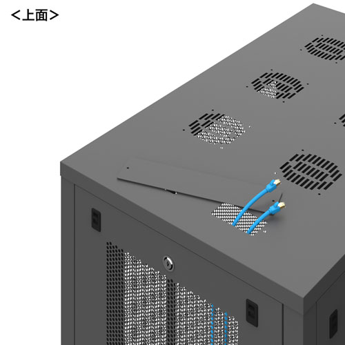 CP-SVN1890MBKN / 19インチサーバーラック　メッシュパネル仕様(18U)