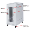 CP-SVN2410GY 19インチサーバーラック(24U) CP-SVN2410GY / 19インチサーバーラック(24U)