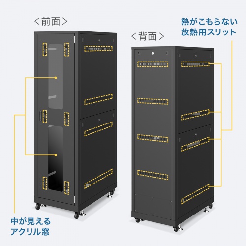 CP-SVN3610BKN / 19インチサーバーラック(36U)