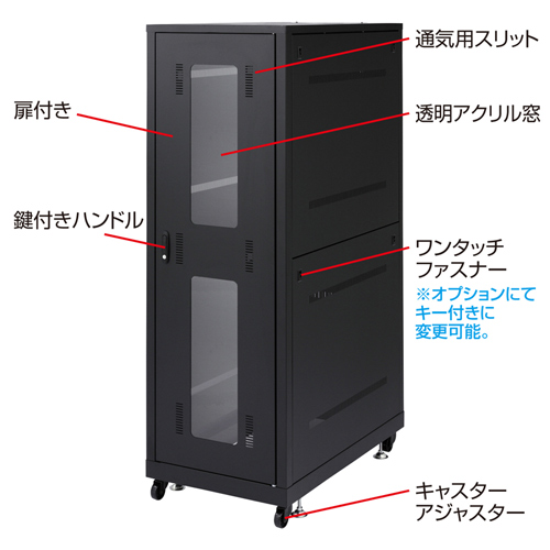 CP-SVN3610BK / 19インチサーバーラック（36U）