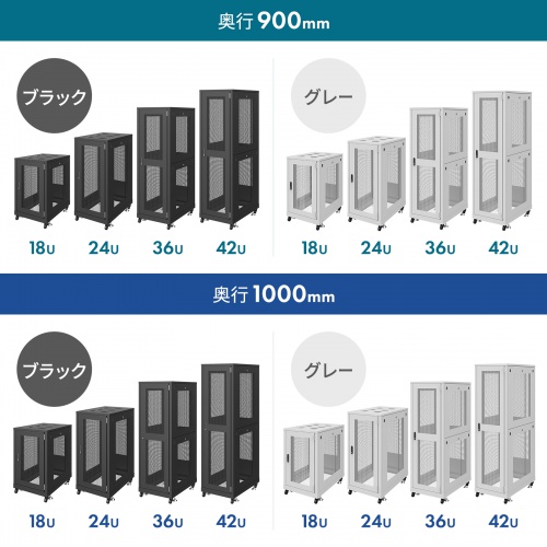 CP-SVN3690MBKN【19インチサーバーラック メッシュパネル仕様 CP-SVN3690MBKN【19インチサーバーラック メッシュパネル仕様