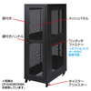 CP-SVN3690MBK 19インチサーバーラック メッシュパネル仕様(36U) CP-SVN3690MBK / 19インチサーバーラック メッシュパネル仕様(36U)