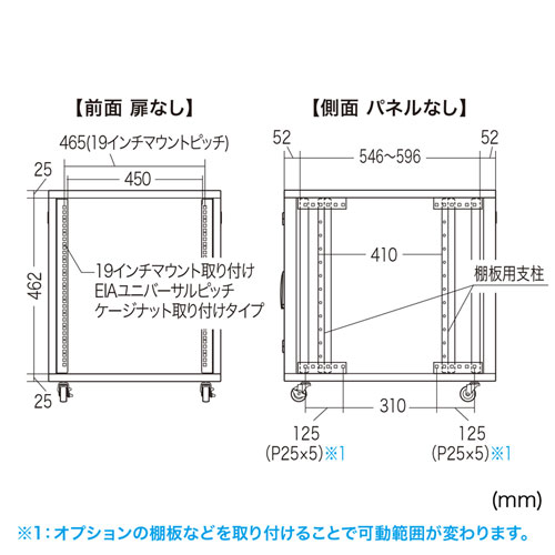 CP-SVNC2 / 19インチサーバーボックス(9U・奥行き700mm)