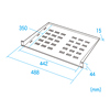 CP-SVNT1UGY / EIA用スリット付棚板（1U）