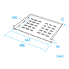 CP-SVNT1UGY EIA用スリット付棚板(1U) CP-SVNT1UGY / EIA用スリット付棚板(1U)