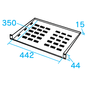 CP-SVNT1U / EIA用スリット付棚板（1U）