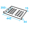 CP-SVNT1U EIA用スリット付棚板(1U) CP-SVNT1U / EIA用スリット付棚板(1U)