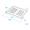 CP-SVNT2UK EIA用スリット付棚板(2U・ライトグレー) CP-SVNT2UK / EIA用スリット付棚板(2U・ライトグレー)