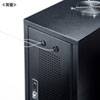 CP-THBOX2UBK キャスター付きハブボックス(2U・ブラック) CP-THBOX2UBK / キャスター付きハブボックス(2U・ブラック)