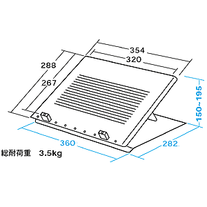 CR-34CLN / ノートPCスタンド（クーラー付）