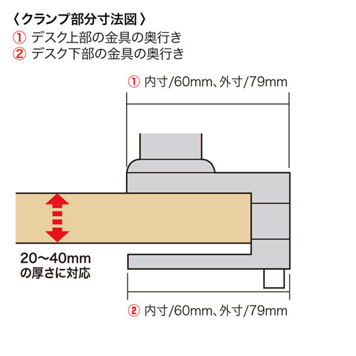 CR-HGFLN / 支柱2本セット（H460）