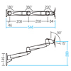 CR-LA1001 / 水平多関節液晶モニターアーム(壁面用)