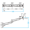 CR-LA1001 水平多関節液晶モニターアーム(壁面用) CR-LA1001 / 水平多関節液晶モニターアーム(壁面用)