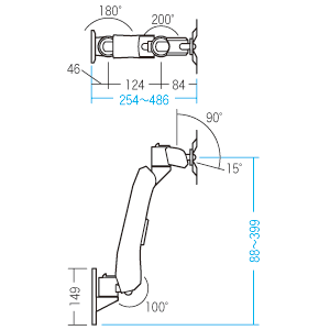 CR-LA1004 / 垂直液晶モニターアーム（壁面用）