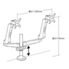 CR-LA1007N 水平垂直液晶モニターアーム(2面) CR-LA1007N / 水平垂直液晶モニターアーム(2面)