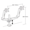CR-LA1007N / 水平垂直液晶モニターアーム（2面）