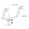 CR-LA1007 / 水平垂直液晶モニターアーム(2面)