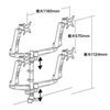 CR-LA1008N / 水平垂直液晶モニターアーム（机用・水平垂直・4面）
