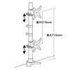 CR-LA1009N / 水平垂直液晶モニターアーム（机用・水平垂直・上下2面）