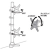 CR-LA1009N 水平垂直液晶モニターアーム(机用・水平垂直・上下2面) CR-LA1009N / 水平垂直液晶モニターアーム(机用・水平垂直・上下2面)