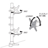 CR-LA1009 / 水平垂直液晶モニターアーム(上下2面)