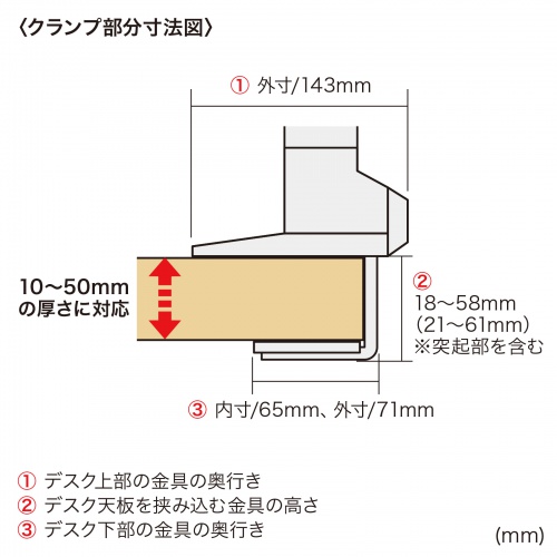 CR-LA1301BKN2 / 水平垂直多関節液晶モニターアーム(ブラック)