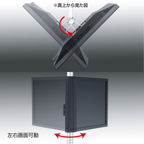 CR-LA1404 / 水平多関節液晶モニタアーム（H700・左右2面）