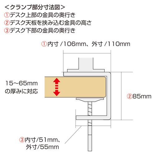 CR-LA1405 / 水平多関節液晶モニタアーム（H700・上下2面）