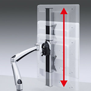 CR-LA802 / 上下昇降機能付水平2面液晶モニタアーム