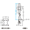 CR-LA802 / 上下昇降機能付水平2面液晶モニタアーム