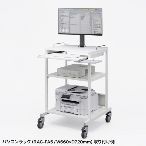 CR-LAC101BK / クランプ式モニタースタンド（回転・上下昇降）