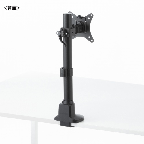 CR-LAC115BK / モニターアーム（シングル・ショートアーム・薄型ショートクランプ・ブラック）