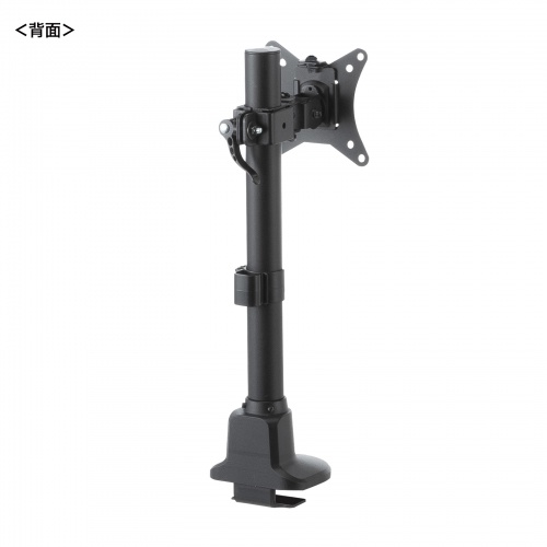 CR-LAC115BK / モニターアーム（シングル・ショートアーム・薄型ショートクランプ・ブラック）