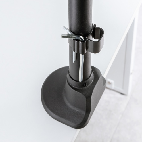 CR-LAC115BK / モニターアーム（シングル・ショートアーム・薄型ショートクランプ・ブラック）