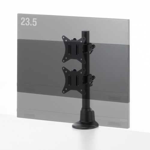 CR-LAC115BK / モニターアーム（シングル・ショートアーム・薄型ショートクランプ・ブラック）