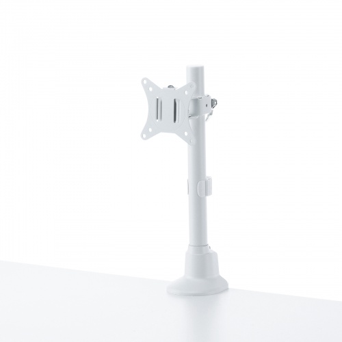 CR-LAC115W / モニターアーム（シングル・ショートアーム・薄型ショートクランプ・ホワイト）