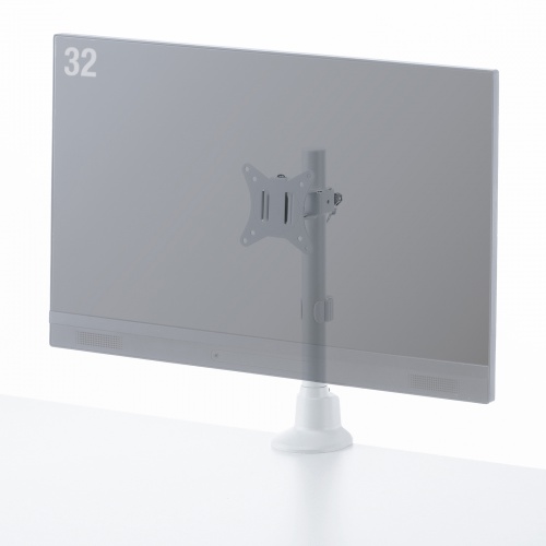 CR-LAC115W / モニターアーム（シングル・ショートアーム・薄型ショートクランプ・ホワイト）