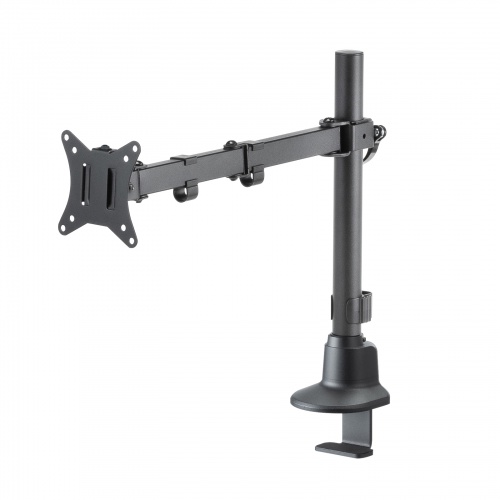 CR-LAC116BK / モニターアーム（シングル・ロングアーム・薄型ショートクランプ・ブラック）