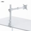 CR-LAC116W / モニターアーム（シングル・ロングアーム・薄型ショートクランプ・ホワイト）