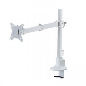 CR-LAC116W / モニターアーム(シングル・ロングアーム・薄型ショートクランプ・ホワイト)