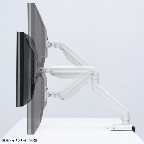 CR-LAC1406W / モニターアーム（ガススプリング式・耐荷重20kg・ホワイト）