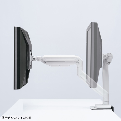CR-LAC1406W / モニターアーム（ガススプリング式・耐荷重20kg・ホワイト）
