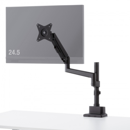 CR-LAC1407BK / モニターアーム（ガススプリング式・支柱タイプ・ブラック）