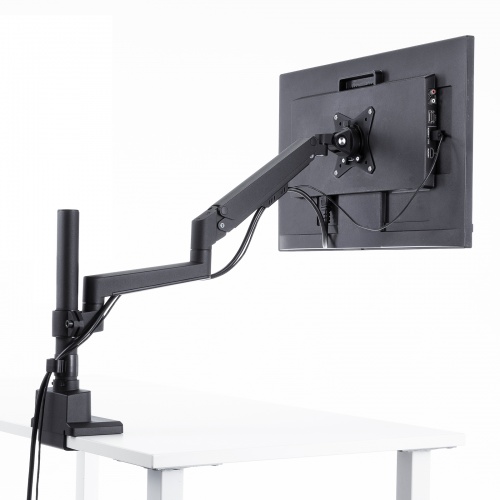 CR-LAC1407BK / モニターアーム（ガススプリング式・支柱タイプ・ブラック）