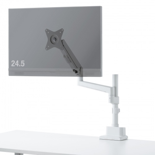 CR-LAC1407W / モニターアーム（ガススプリング式・支柱タイプ・ホワイト）