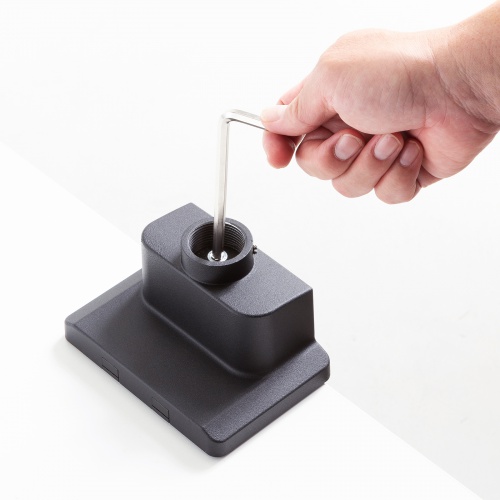 CR-LAC2407BK / モニターアーム（デュアル・ガススプリング式・支柱タイプ・ブラック）