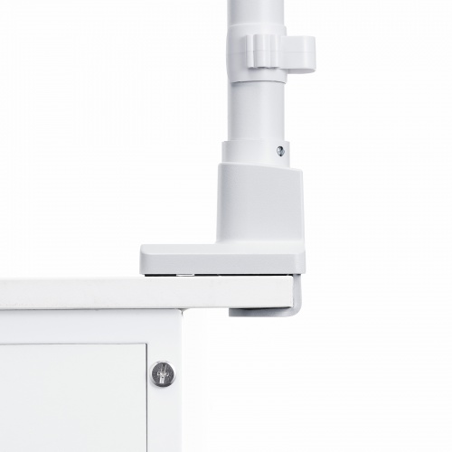 CR-LAC2407W / モニターアーム（デュアル・ガススプリング式・支柱タイプ・ホワイト）